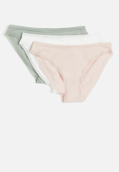 H&M - 3 Pack cotton bikini briefs - multi