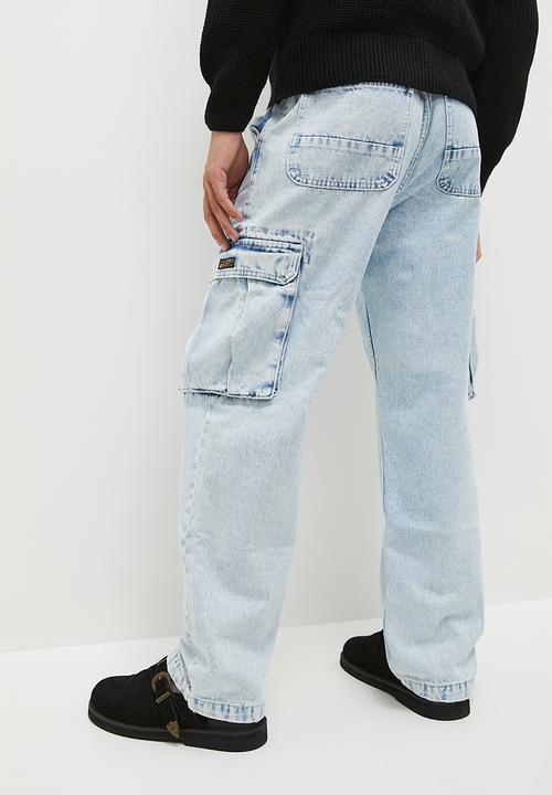 STYLE REPUBLIC - Jake Fashion baggy cargo jeans - light wash