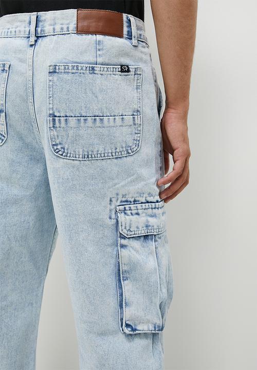 STYLE REPUBLIC - Jake Fashion baggy cargo jeans - light wash