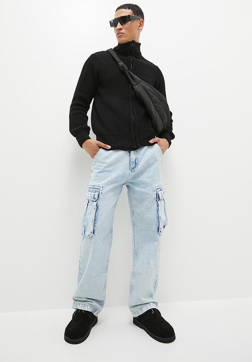STYLE REPUBLIC - Jake Fashion baggy cargo jeans - light wash
