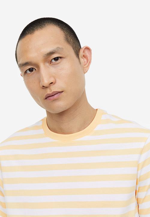 H&M - Coolmax® regular fit t-shirt - yellow & white striped