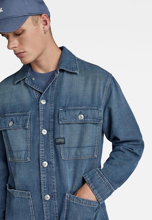 G-STAR - Chore jacket - faded mallard blue