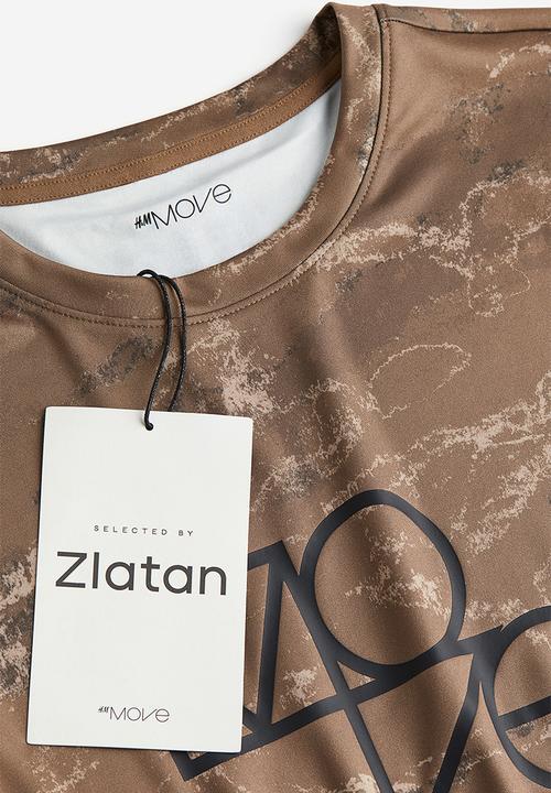 H&M - Drymove™ sports t-shirt - brown patterned