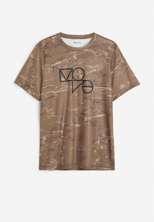 H&M - Drymove™ sports t-shirt - brown patterned