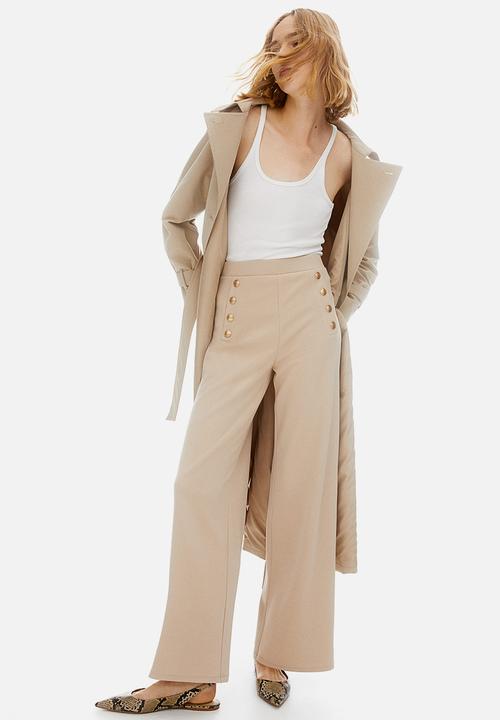 H&M - Button-front trousers - beige