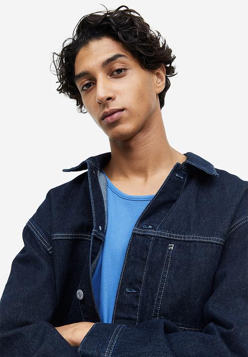 H&M - Slim fit ribbed vest top - light blue