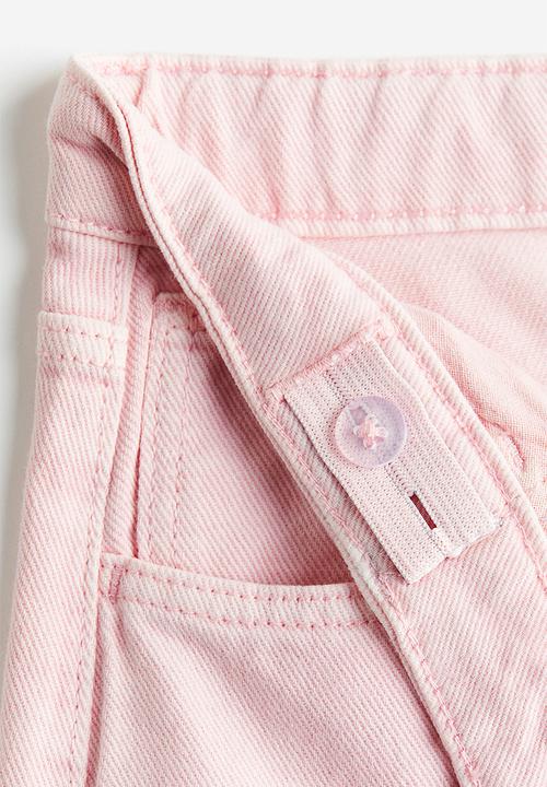H&M - Wide leg cargo trousers - light pink 