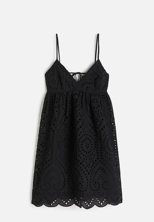 H&M - Broderie anglaise dress - black