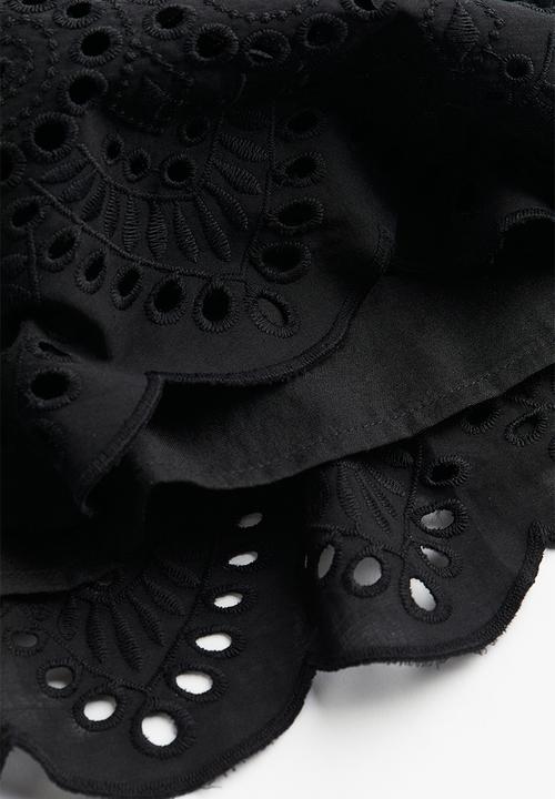 H&M - Broderie anglaise dress - black