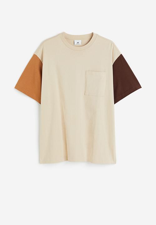 H&M - Relaxed fit pocket-detail t-shirt - beige