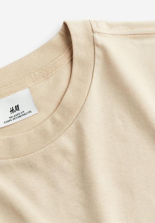 H&M - Relaxed fit pocket-detail t-shirt - beige