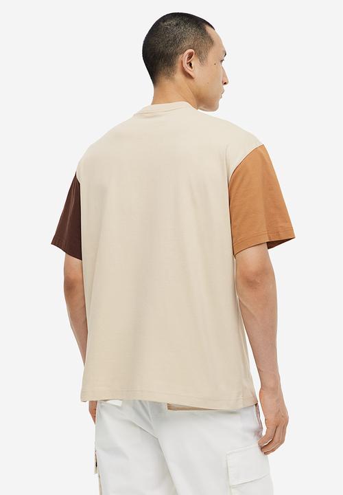 H&M - Relaxed fit pocket-detail t-shirt - beige