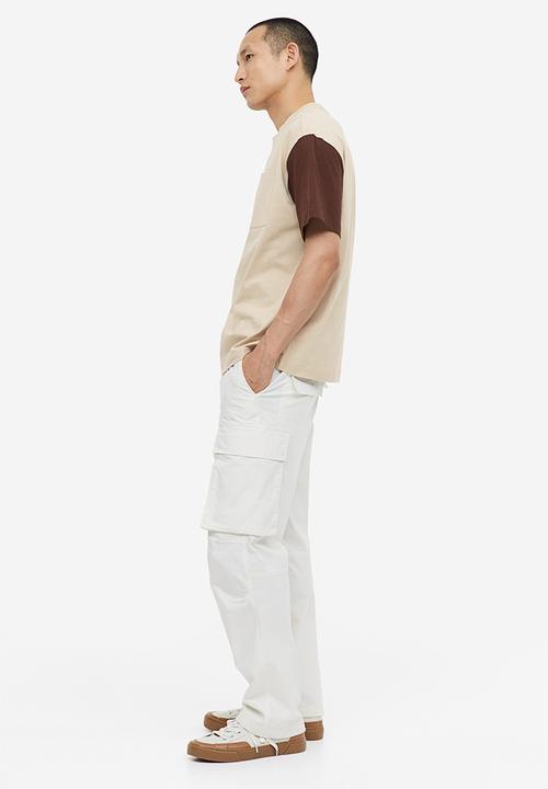 H&M - Relaxed fit pocket-detail t-shirt - beige