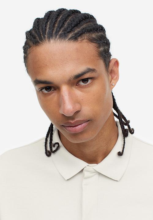 H&M - Relaxed fit piqué polo shirt - light beige 