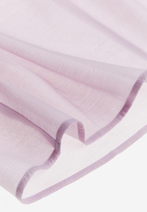 H&M - Bow-detail organza blouse - lilac 