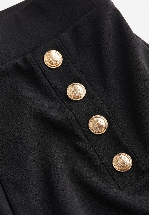 H&M - Button-front shorts - black