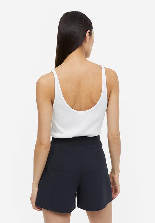 H&M - Button-front shorts - dark blue