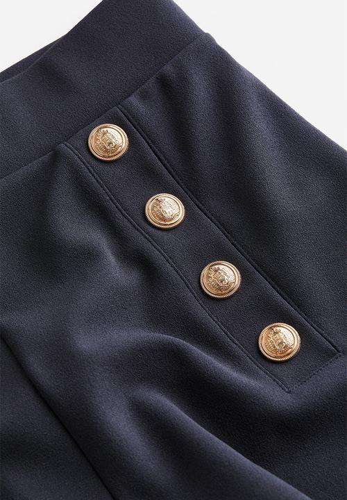 H&M - Button-front shorts - dark blue