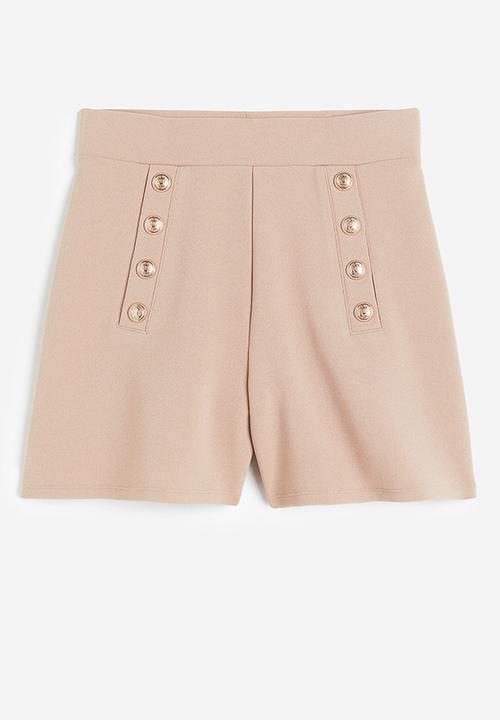 H&M - Button-front shorts - beige