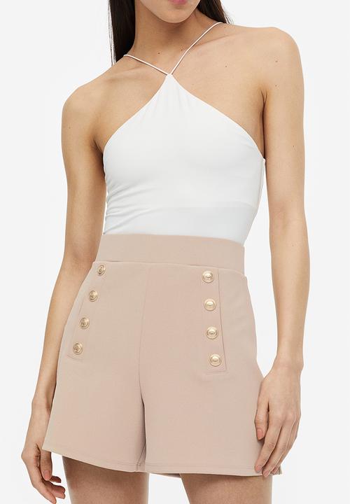 H&M - Button-front shorts - beige