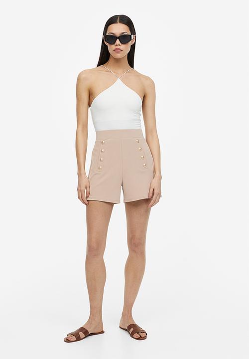 H&M - Button-front shorts - beige