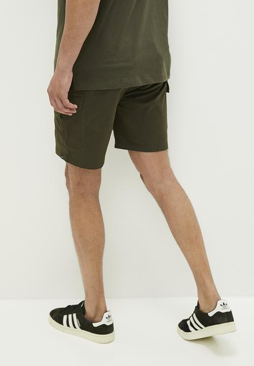 Superbalist - Twill Utility Pull On Shorts - Khaki 