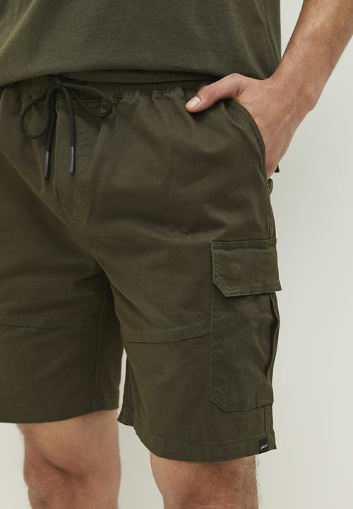 Superbalist - Twill Utility Pull On Shorts - Khaki 