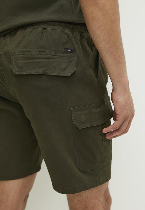 Superbalist - Twill Utility Pull On Shorts - Khaki 