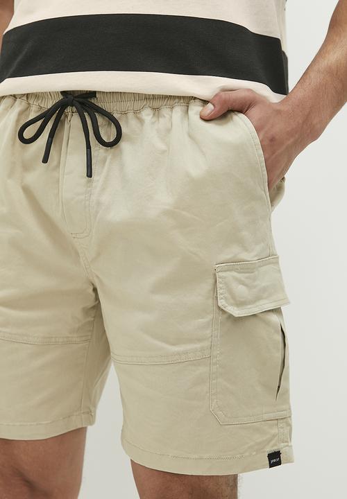 Superbalist - Twill Utility Pull On Shorts - Stone