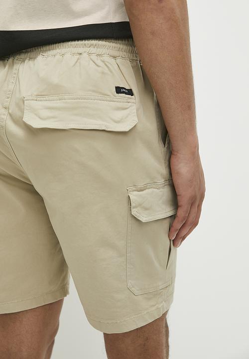 Superbalist - Twill Utility Pull On Shorts - Stone