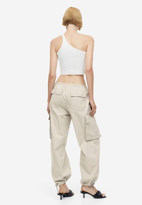 H&M - Cargo trousers - light beige
