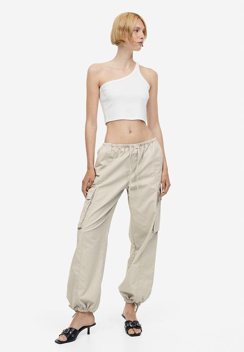 H&M - Cargo trousers - light beige