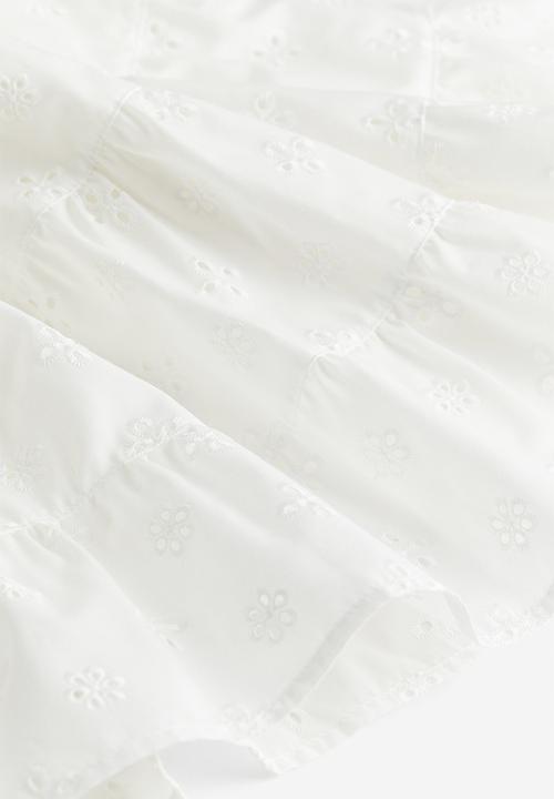 H&M - Broderie anglaise tiered skirt - white