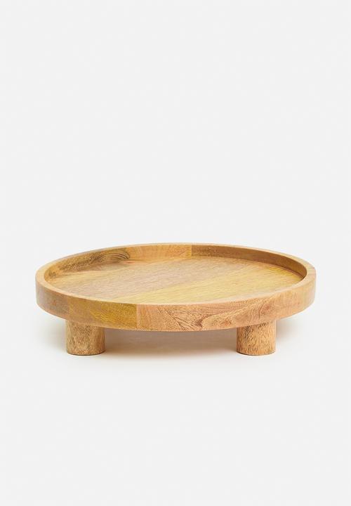 H&M - Round tray on feet - neutral 