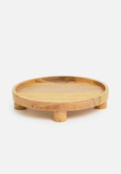 H&M - Round tray on feet - neutral 