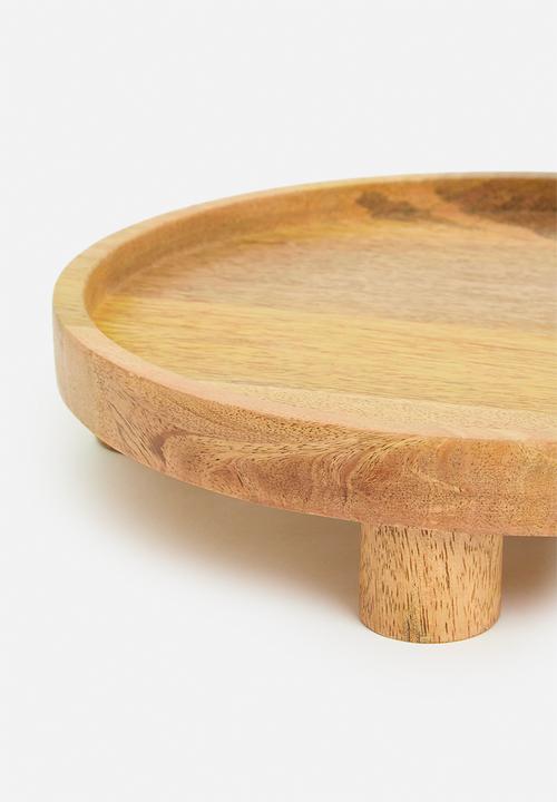 H&M - Round tray on feet - neutral 