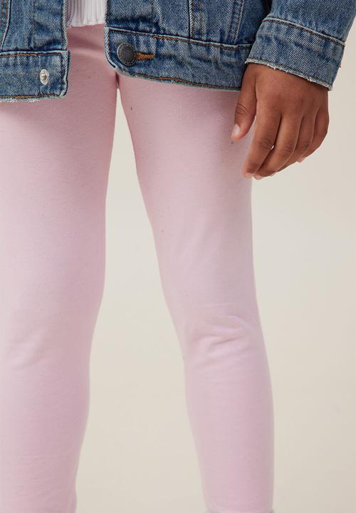 Cotton On - Huggie tights - blush pink/holographic speckle