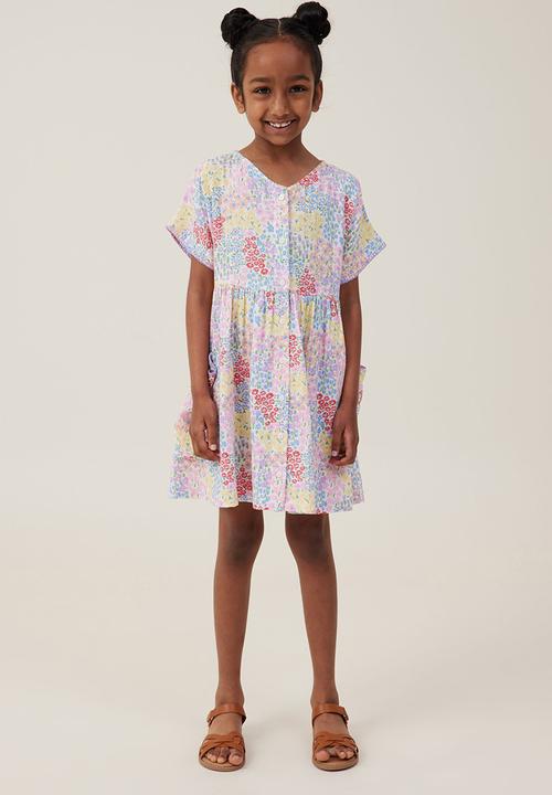 Cotton On - Isabel short sleeve dress - vanilla/floral fields
