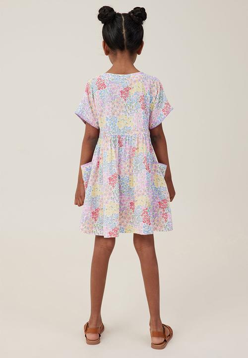 Cotton On - Isabel short sleeve dress - vanilla/floral fields