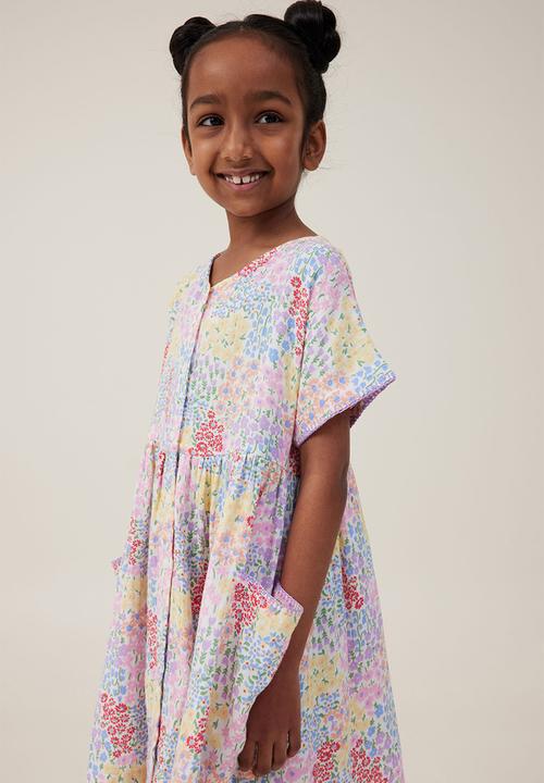 Cotton On - Isabel short sleeve dress - vanilla/floral fields