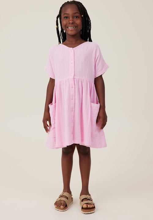 Cotton On - Isabel short sleeve dress - cali pink