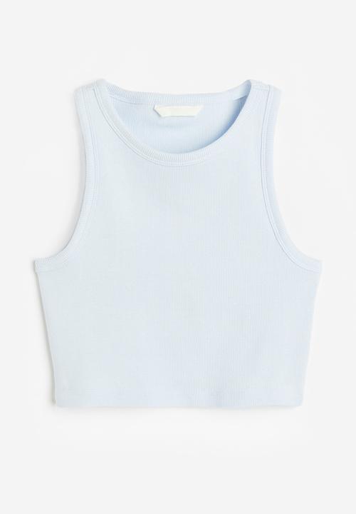 H&M - Cropped vest top - light blue 
