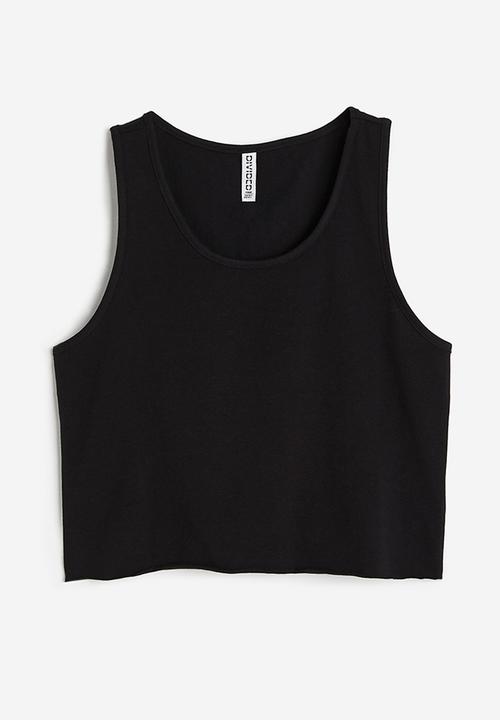 H&M - Cropped vest top - black