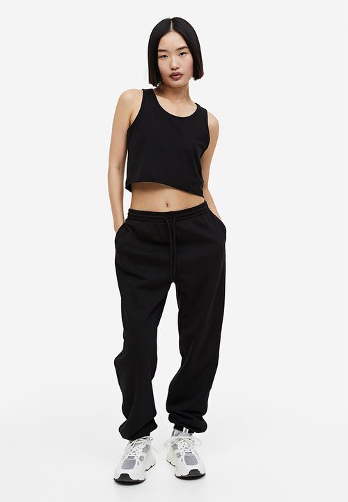 H&M - Cropped vest top - black