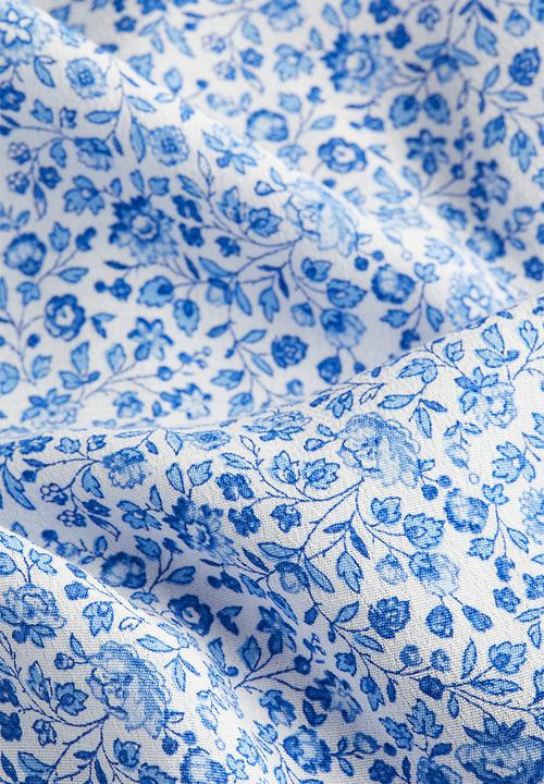 H&M - Crêpe skirt - white blue floral