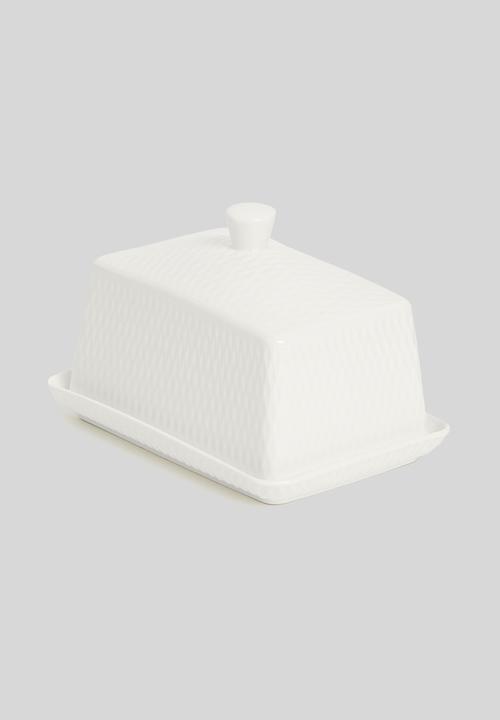 Maxwell & Williams - Diamonds Butter Dish - White