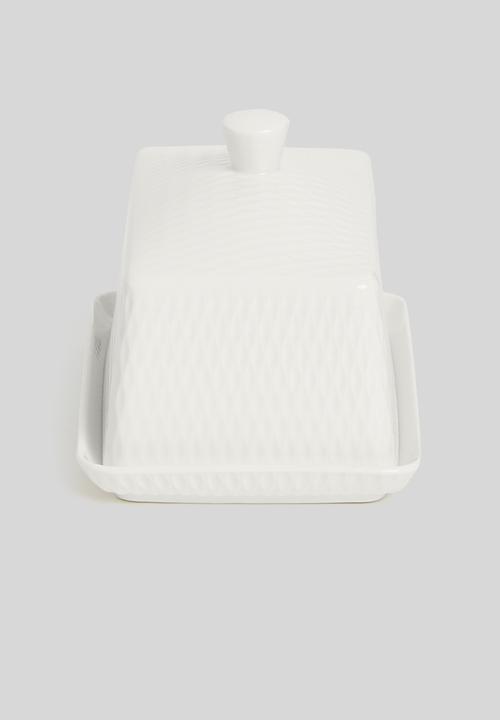 Maxwell & Williams - Diamonds Butter Dish - White