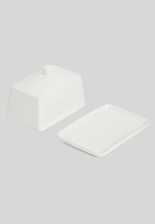 Maxwell & Williams - Diamonds Butter Dish - White