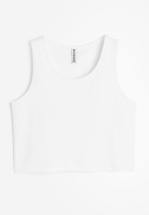 H&M - Cropped vest top - white