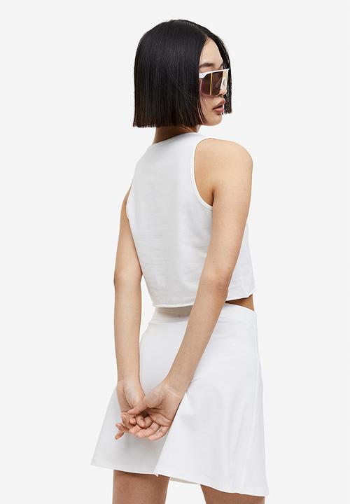 H&M - Cropped vest top - white